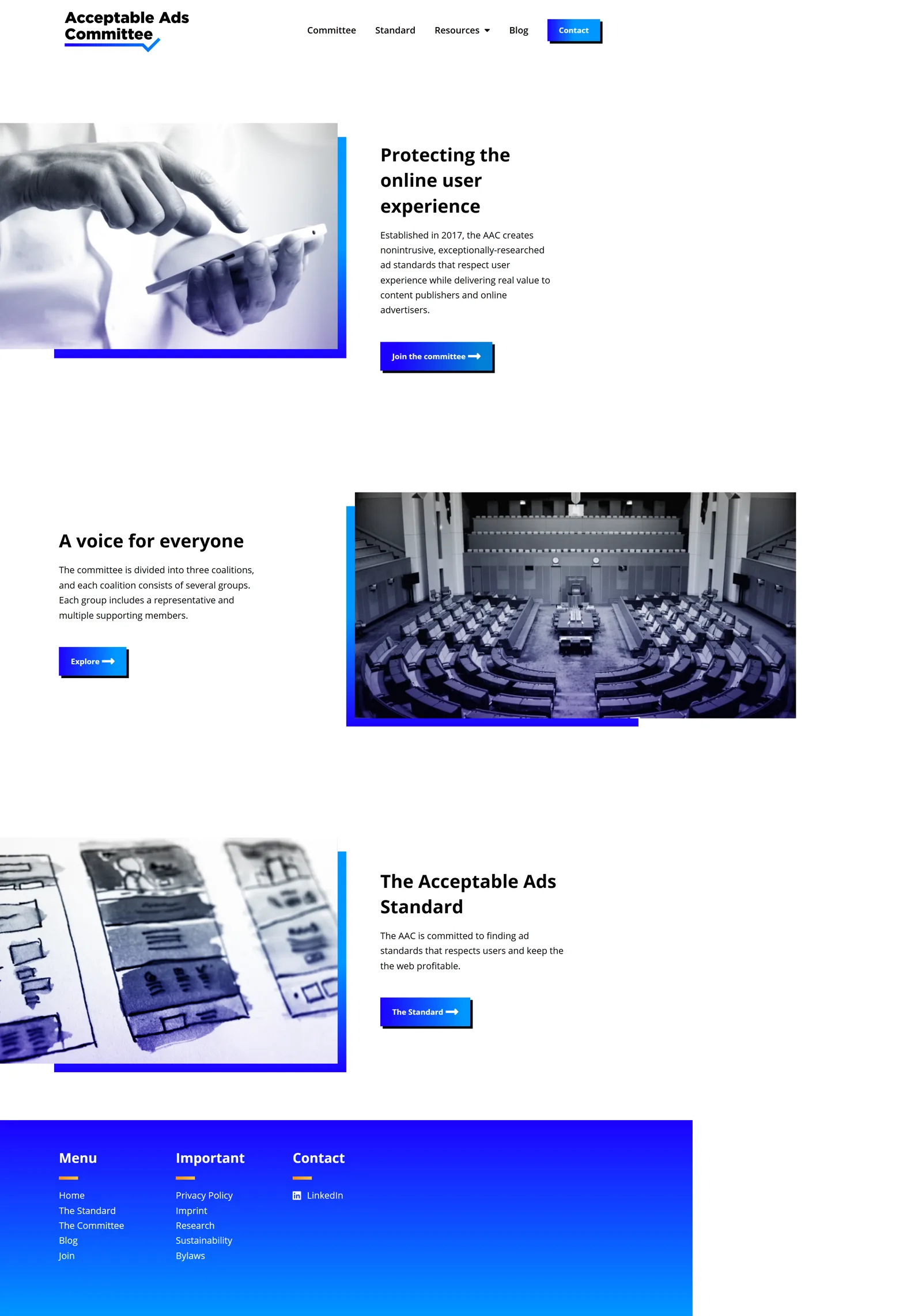 AAC Website Homepage